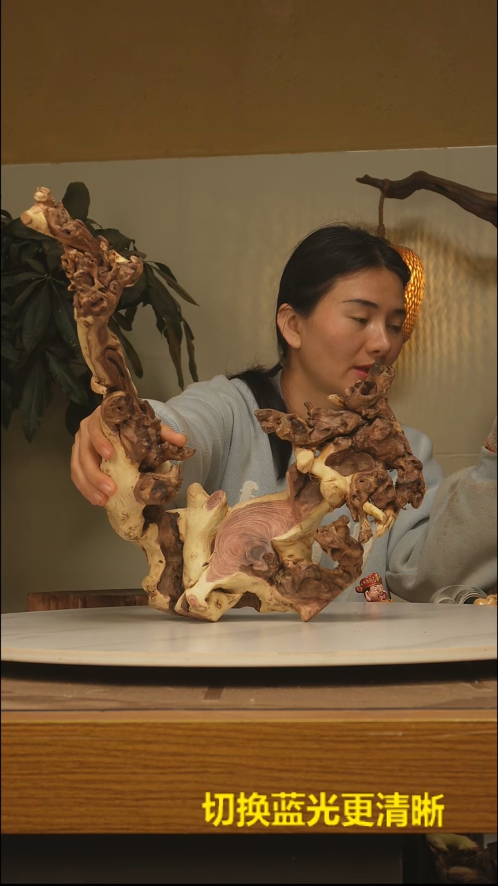 木木头款快***忆根雕摆件类896