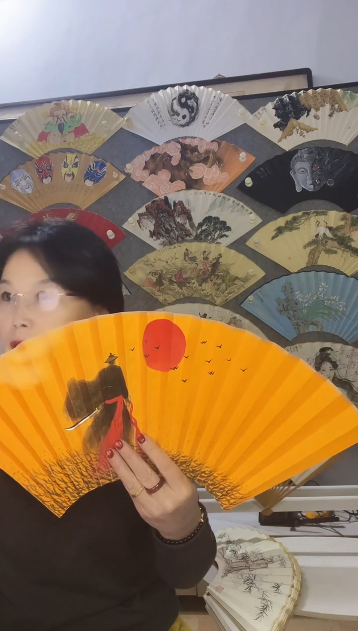 扇子九五寸十八方玉竹折扇