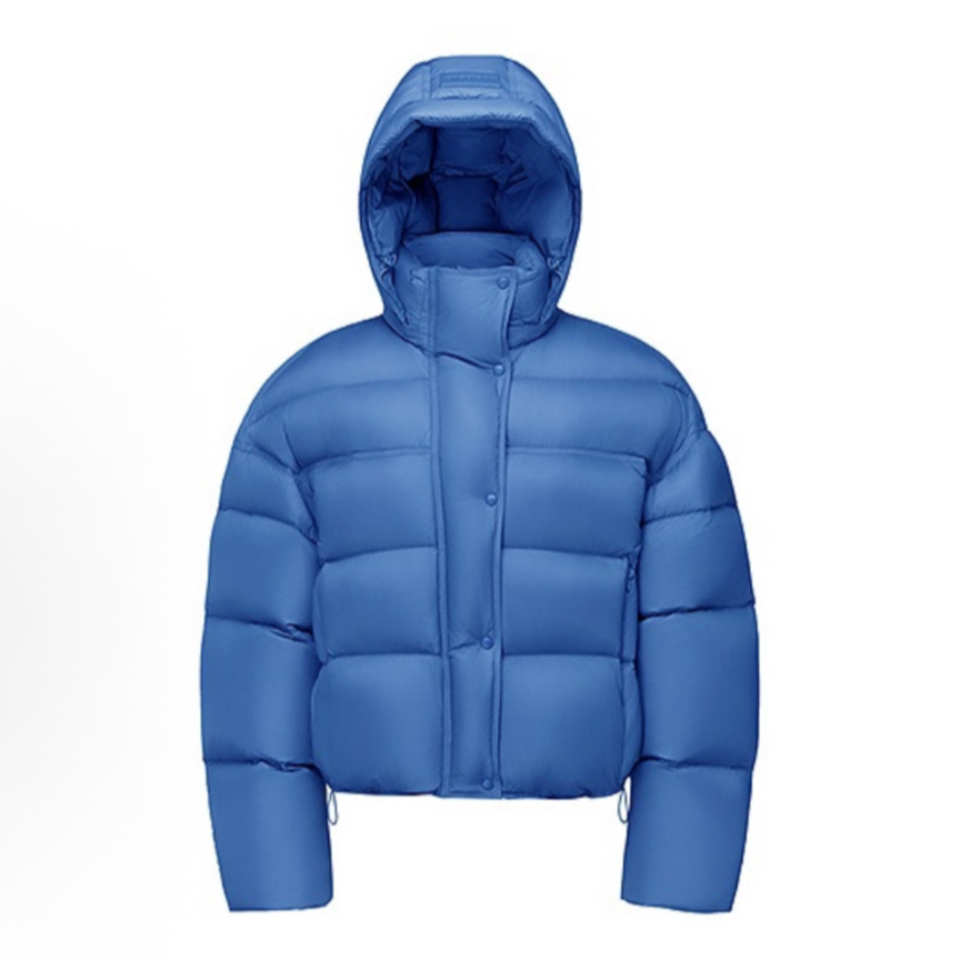 25年冬季韩系988羽绒服新款女小个子短款连帽白鸭绒泡芙