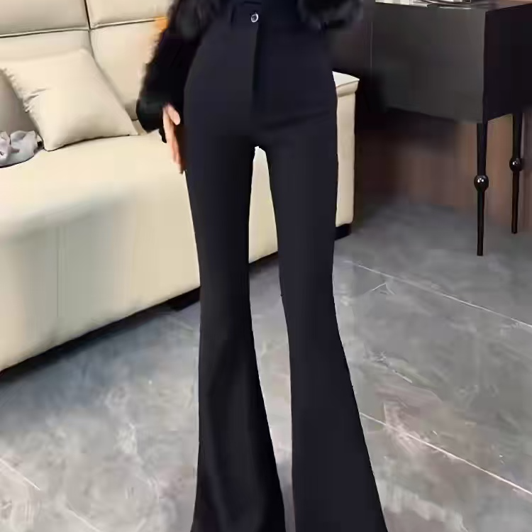 盛雅姿气质时尚修身显瘦爆款高腰喇叭裤（长款105短款103）132