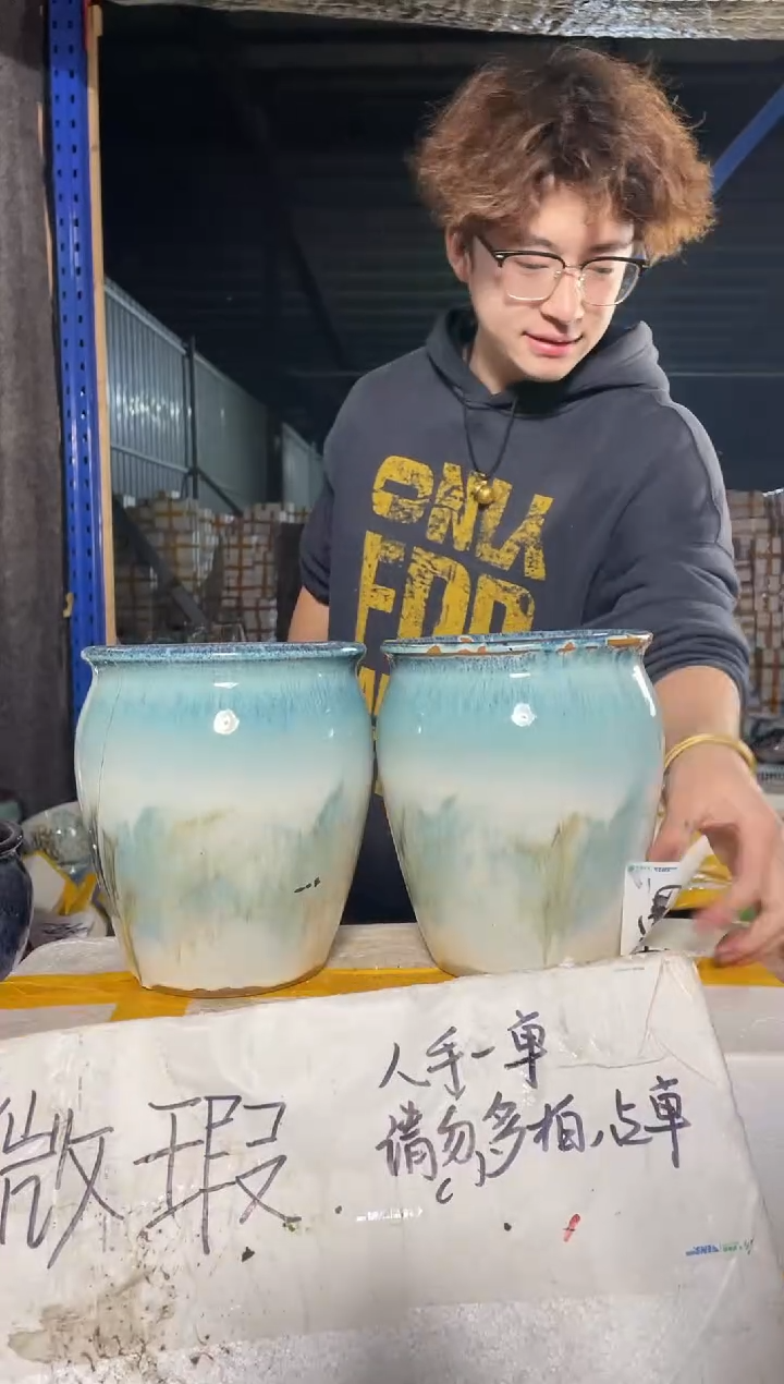 紫砂花盆宜兴紫砂粗陶花盆微瑕17-21