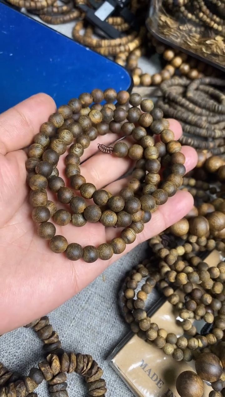 沉香手串老料08圆珠多圈手串29+多样性发一