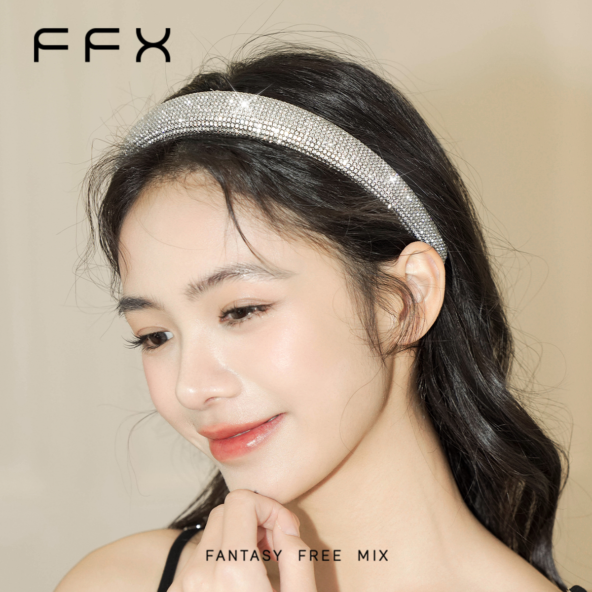 弗弗西FFX【财阀千金】满钻皮底发箍女爆款轻奢头箍气质