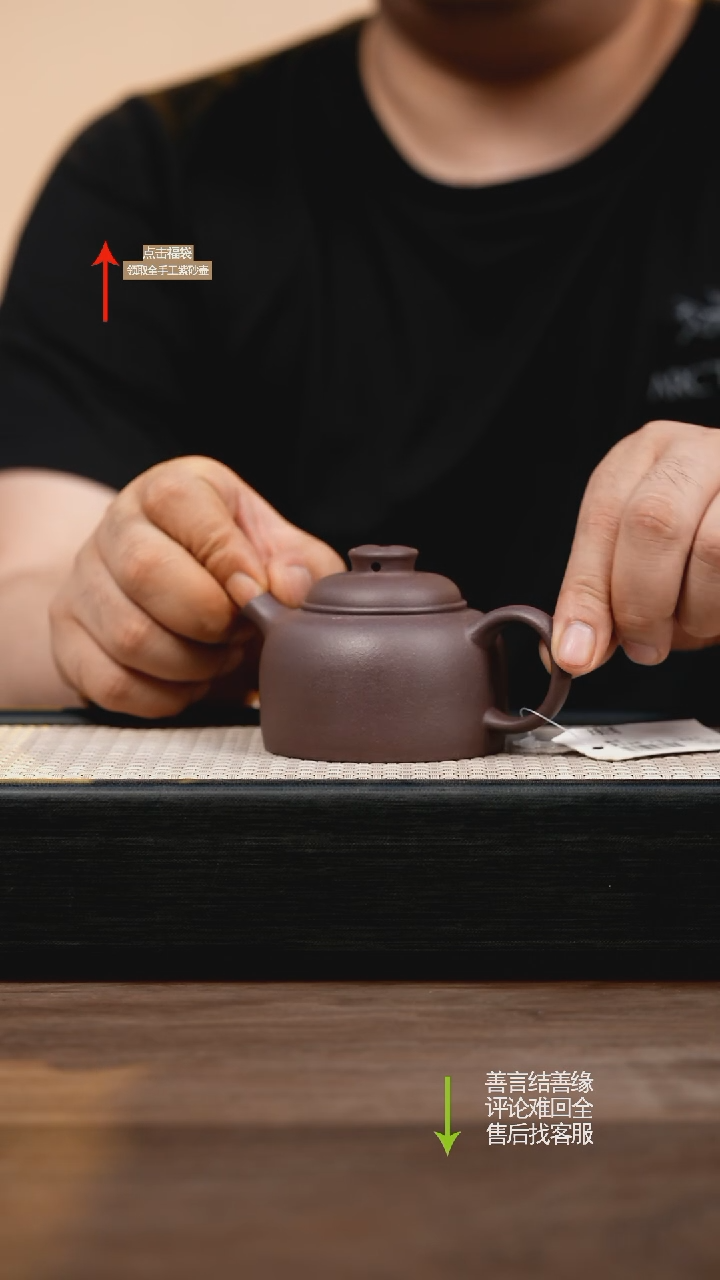 茶壶紫砂紫玉金砂太极壶