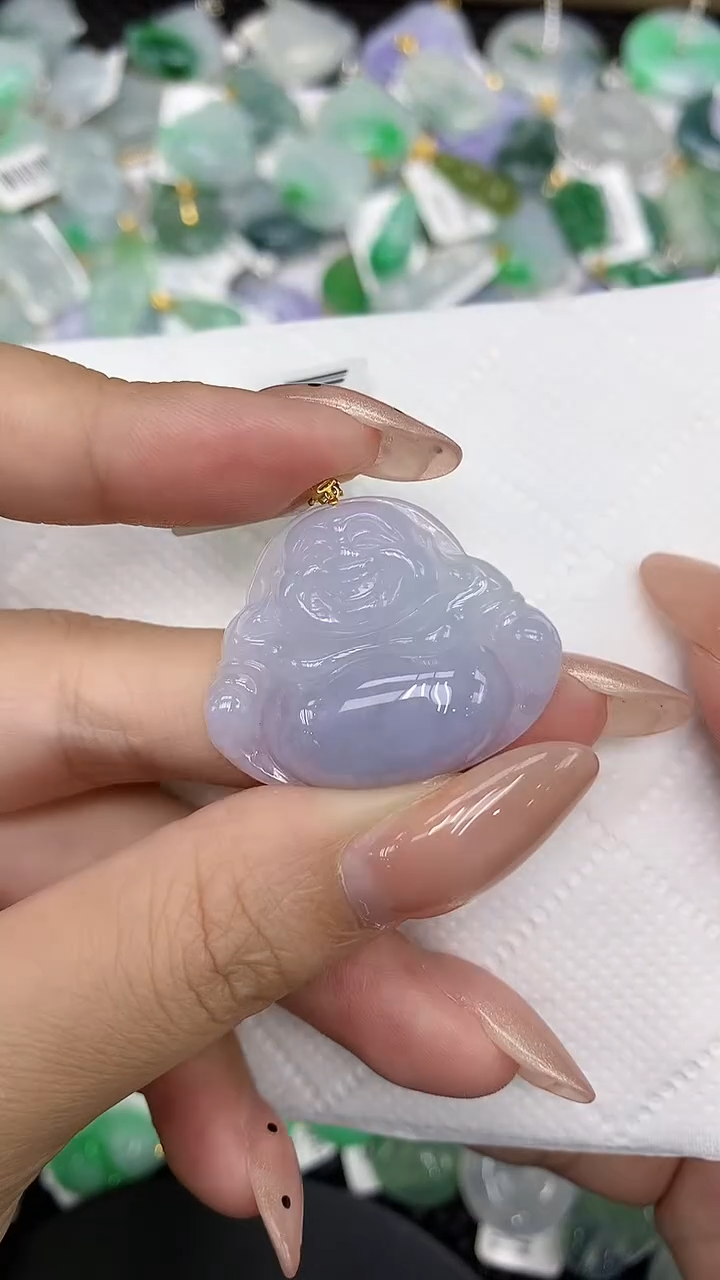 颈饰18K金镶嵌翡翠11111111