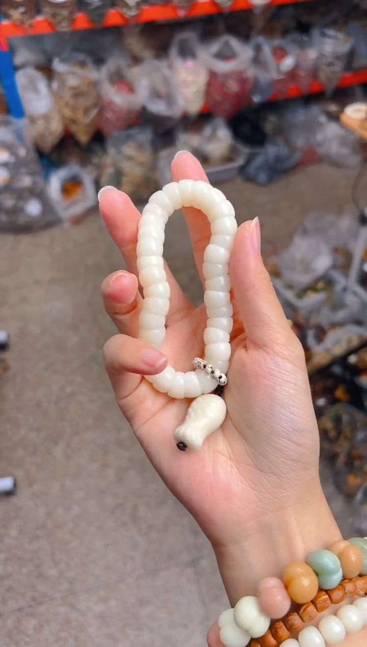 吊坠菩提根/象牙果白色大肠 白色鱼