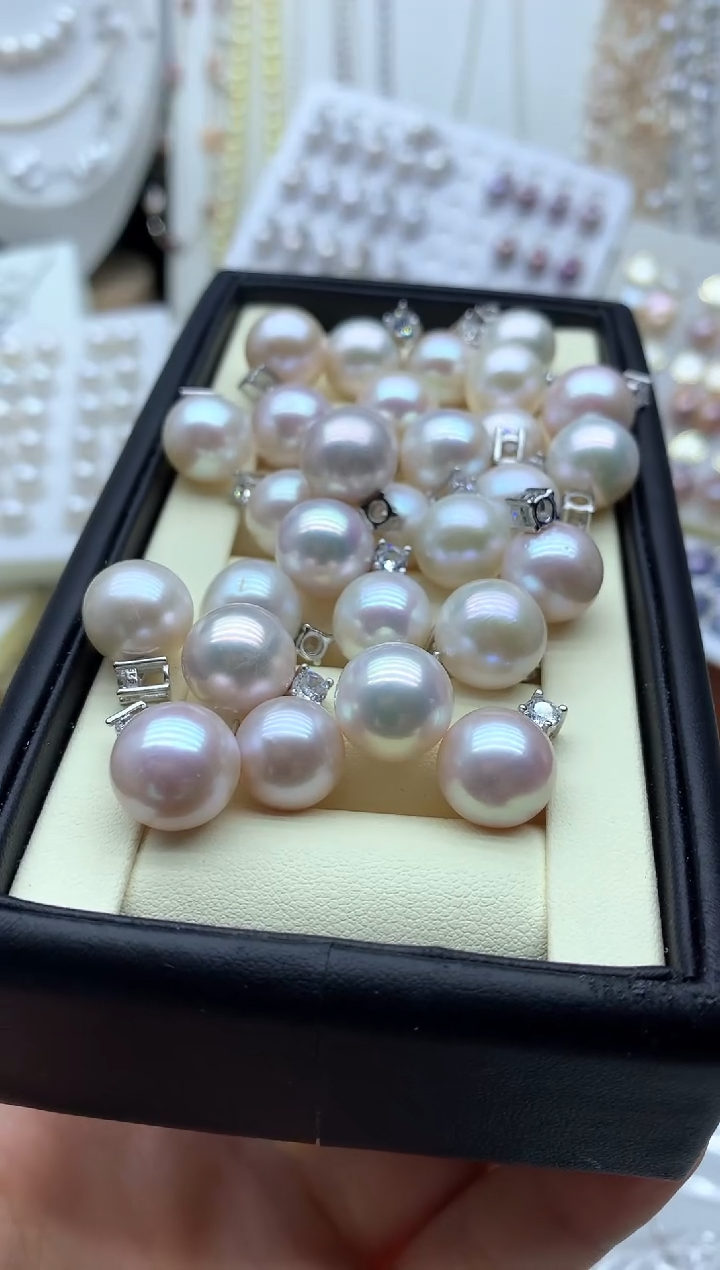 淡水珍珠银S925镶嵌吊坠(不含链)多样性发其一12mm