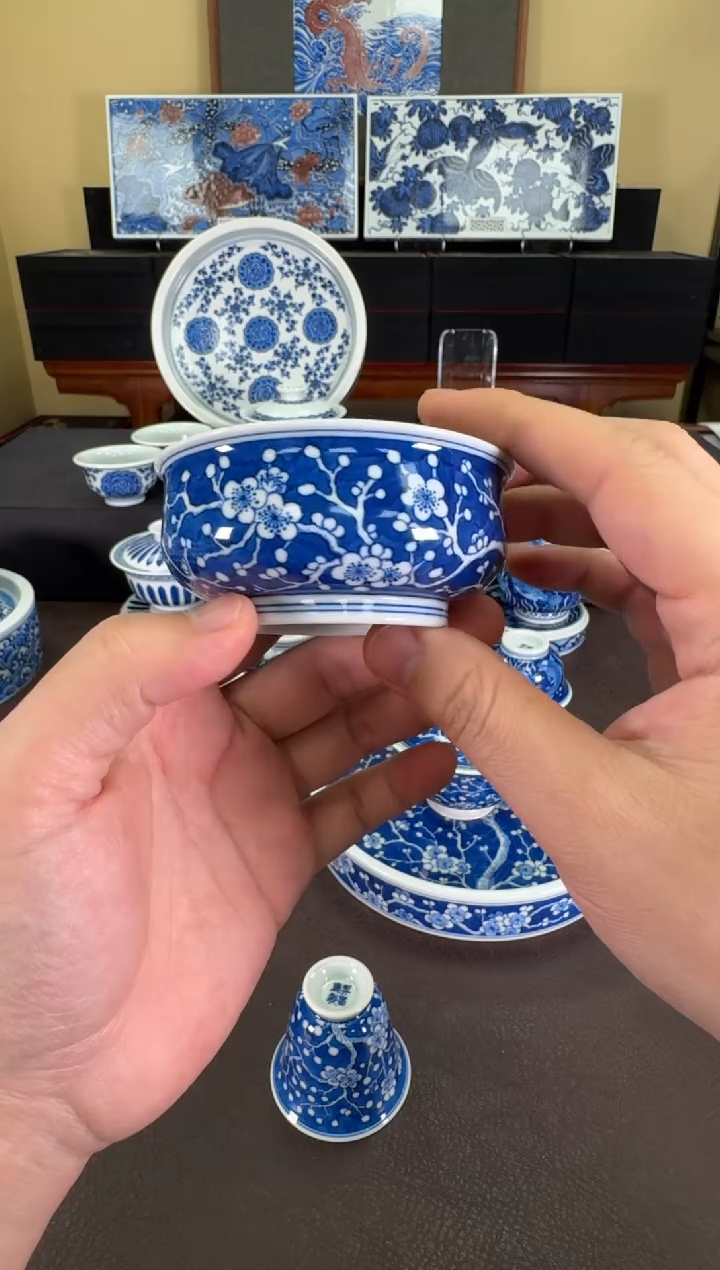 【闪购商品】瓷片羿器窑冰梅矮炉式杯