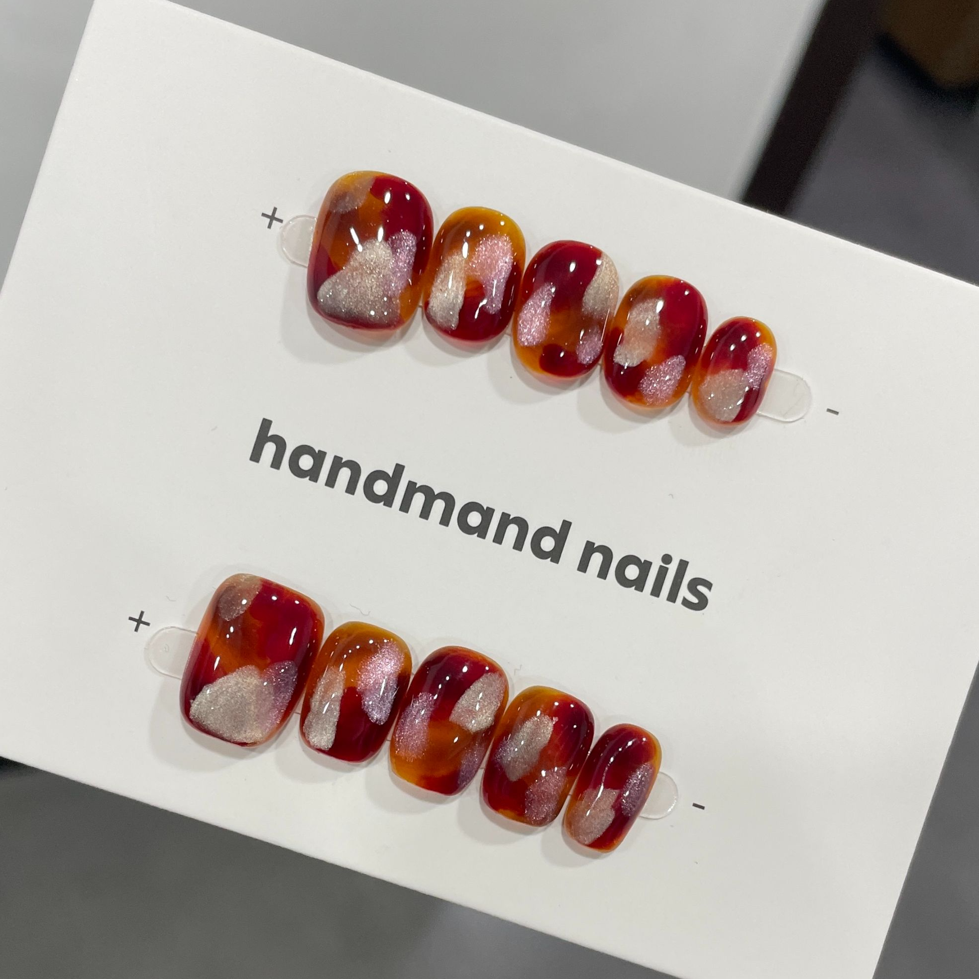 【调色盘】新款纯手工穿戴甲甜酷风高级感猫眼气质显白美甲