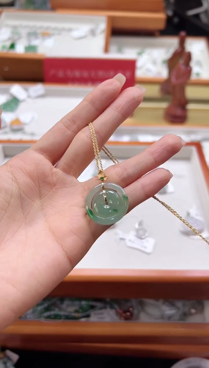 【闪购商品】翡翠18K金镶嵌颈饰DFZ0314-75