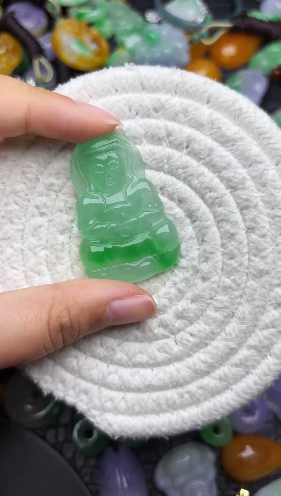 颈饰未镶嵌翡翠缅甸翡翠吊坠