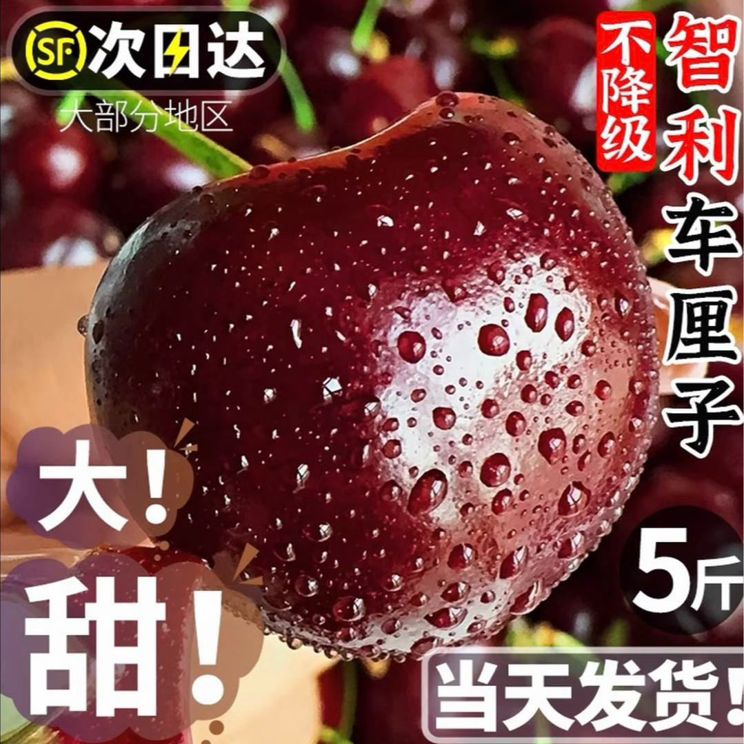 【元旦特惠3】智利海运车厘子原箱2J3J4J5斤内附果径卡桑缇娜樱桃桑提娜樱桃智利共和国