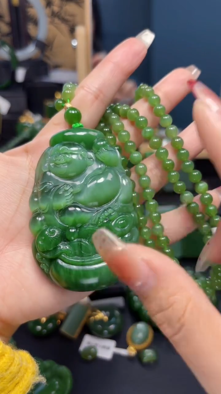 【闪购商品】和田玉（碧玉）吊坠(赠链)未镶嵌1