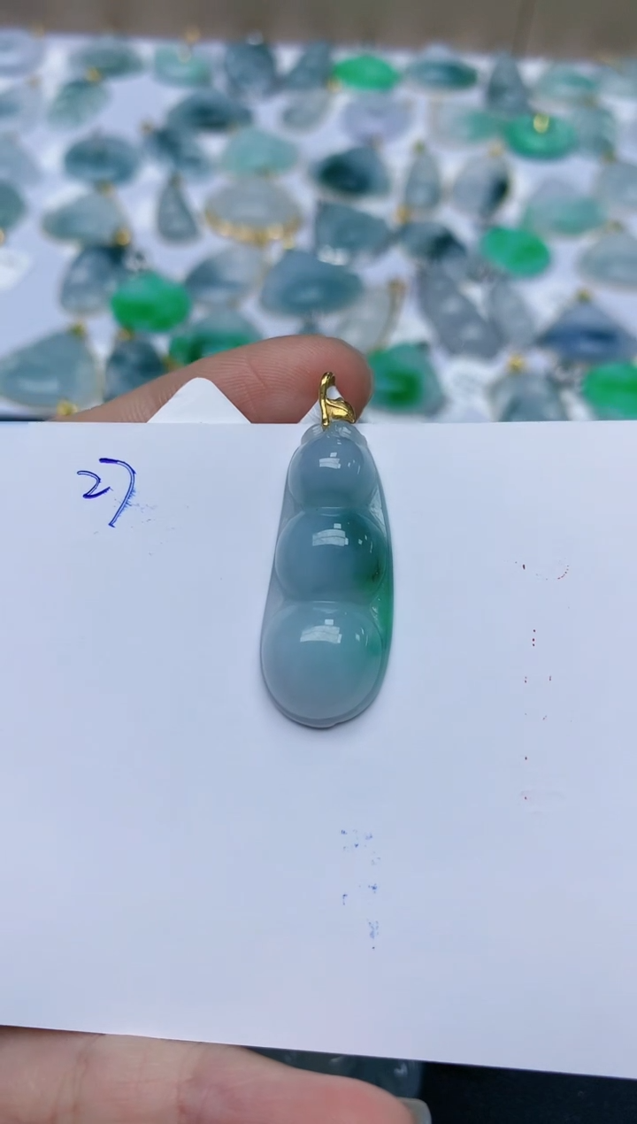 【闪购商品】翡翠颈饰18K金镶嵌天然翡翠A货    27