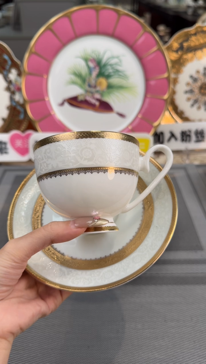 【闪购商品】瓷片200毫升杯碟福利款 微瑕