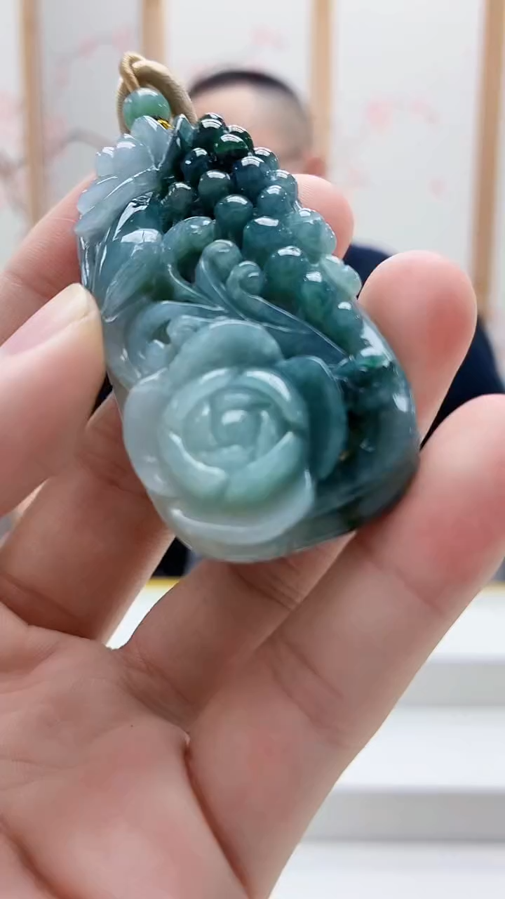 未镶嵌定制翡翠5167bb-毛货挂件46