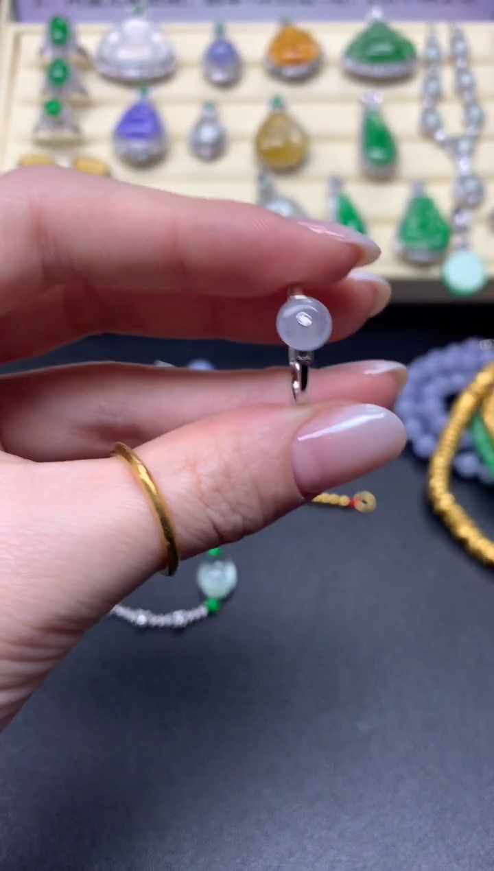 【闪购商品】翡翠戒指18K金镶嵌戒指|1300+130