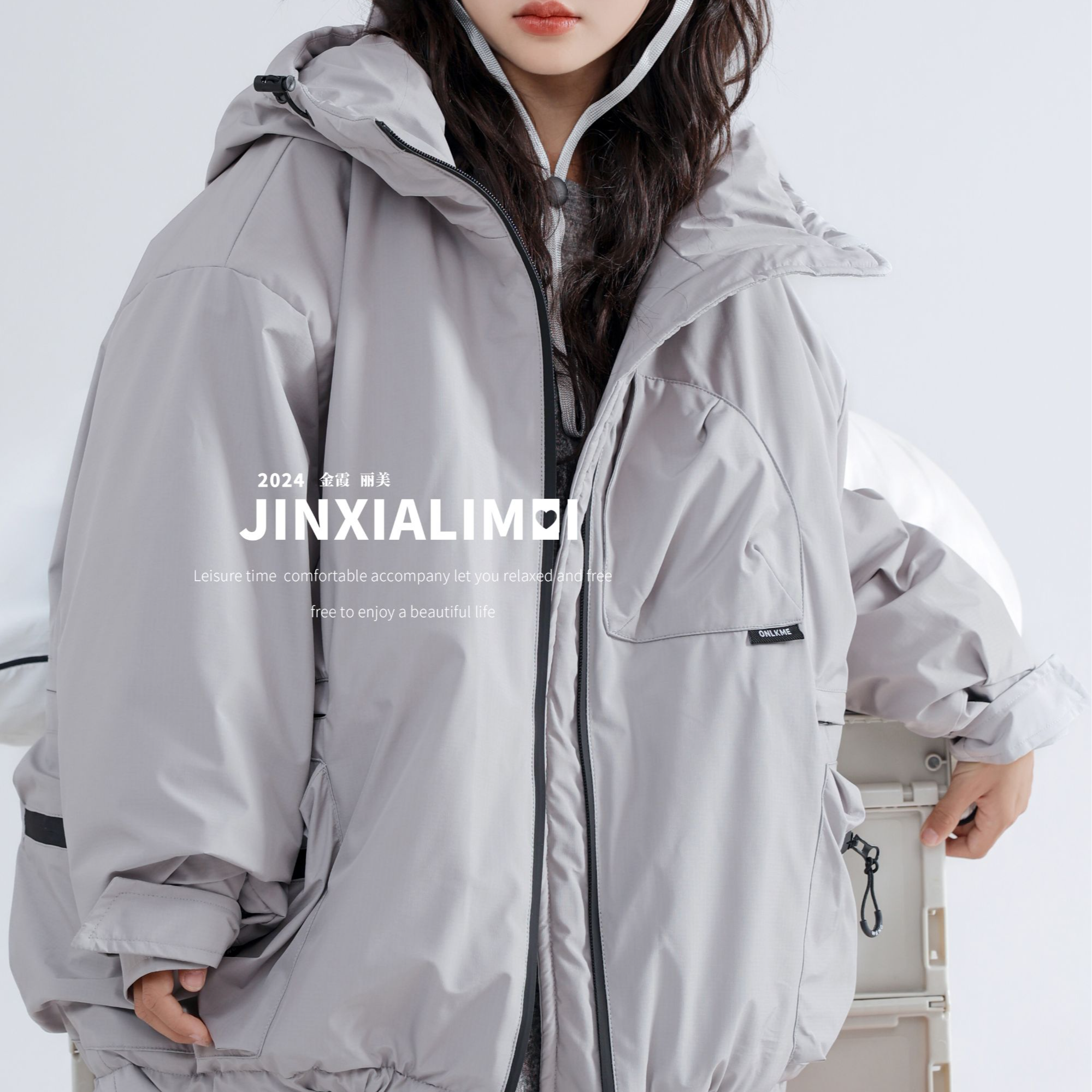 丽2024【X】12月20日  儿童潮酷灰色加厚棉衣9026-