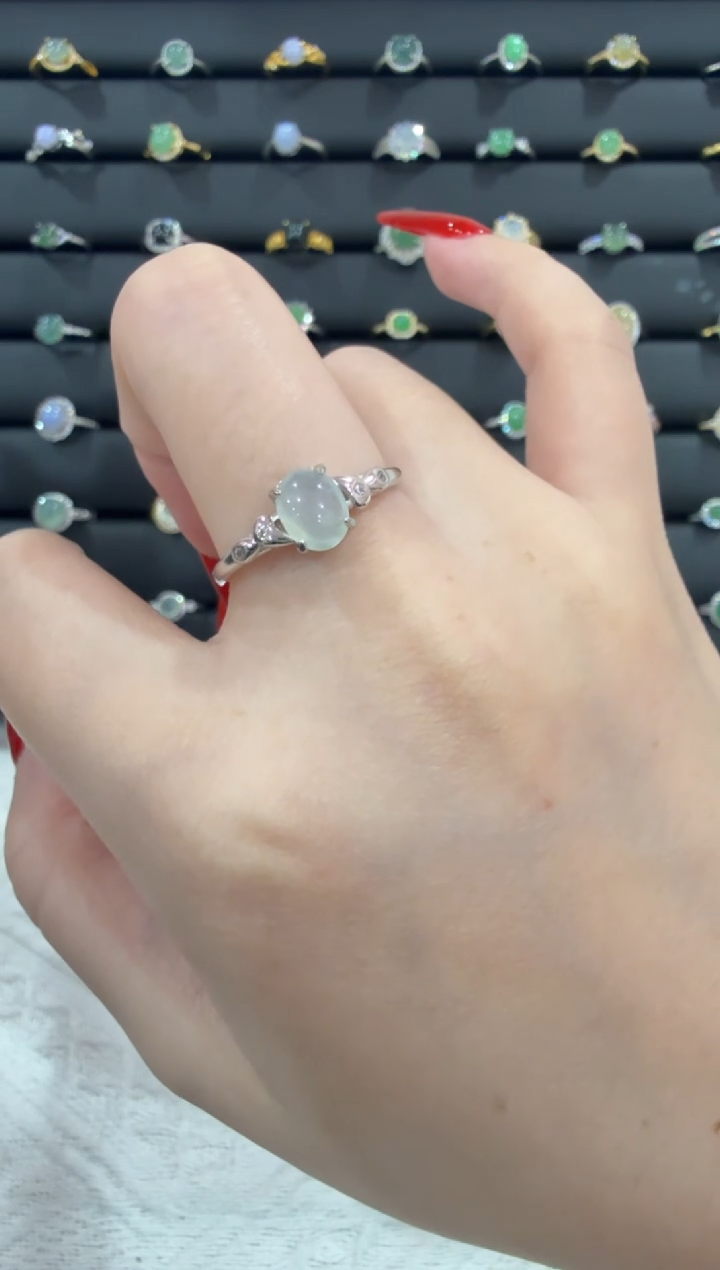 银S925镶嵌戒指翡翠149