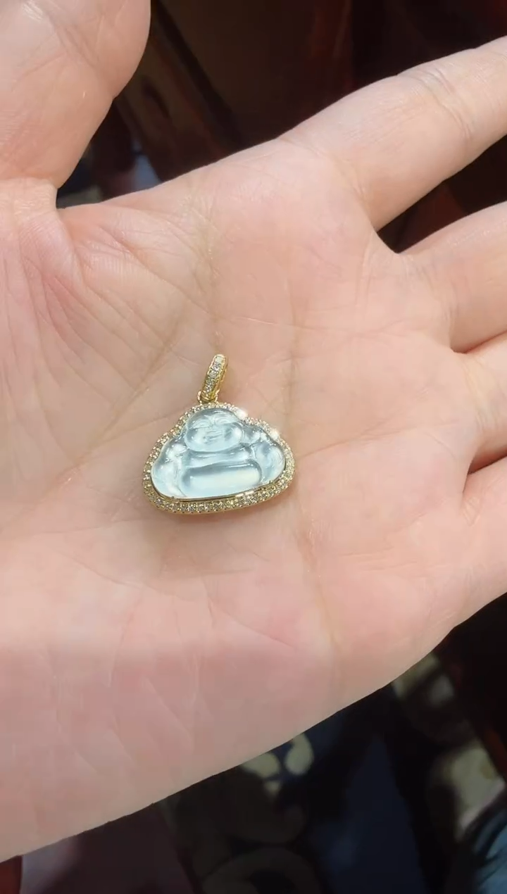 【闪购商品】翡翠颈饰18K金镶嵌翡翠 颈饰