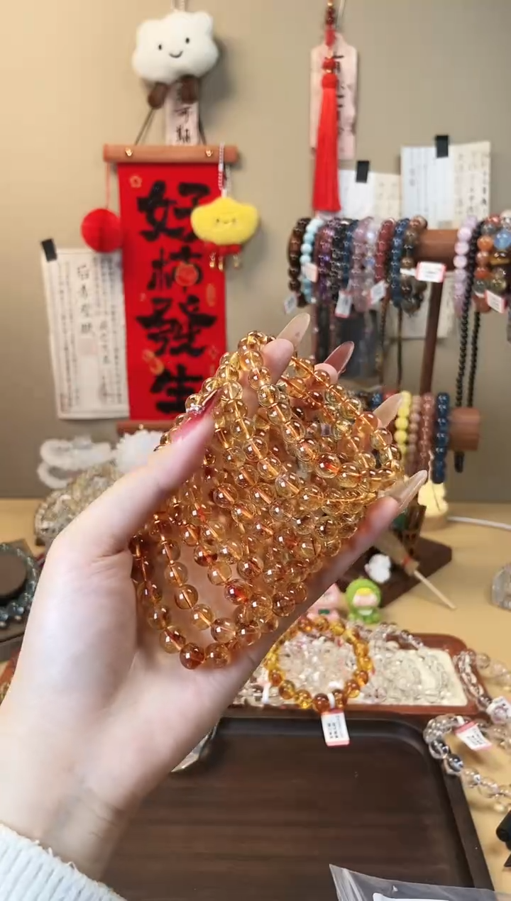 【闪购商品】水晶手链未镶嵌8.5m黄塔晶