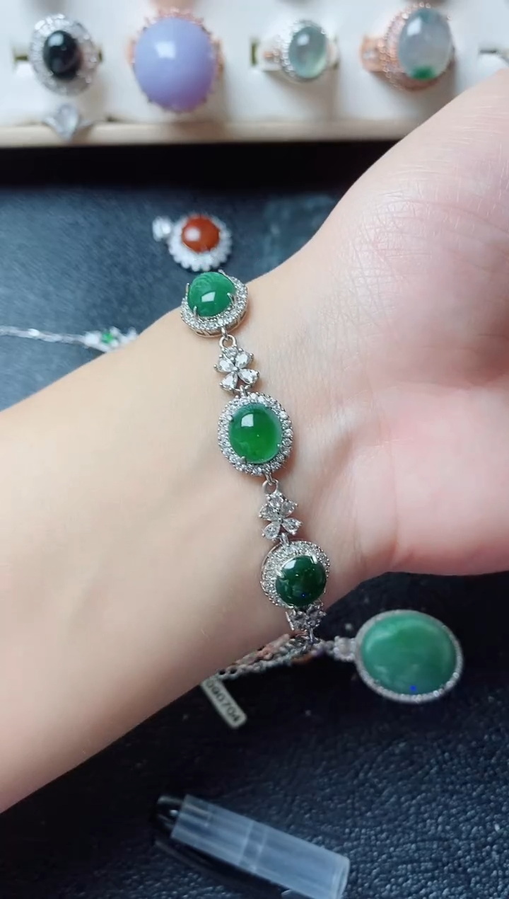 【闪购商品】翡翠戒指银S925镶嵌1111