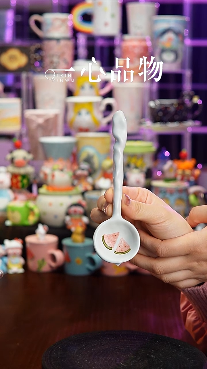 杯子瓷S65景德镇手工手绘杯子摆件