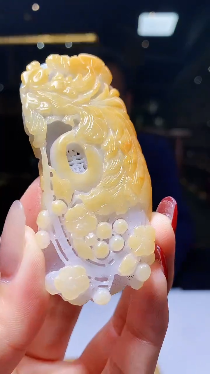 【闪购商品】定制翡翠未镶嵌1004hm-毛货挂件29