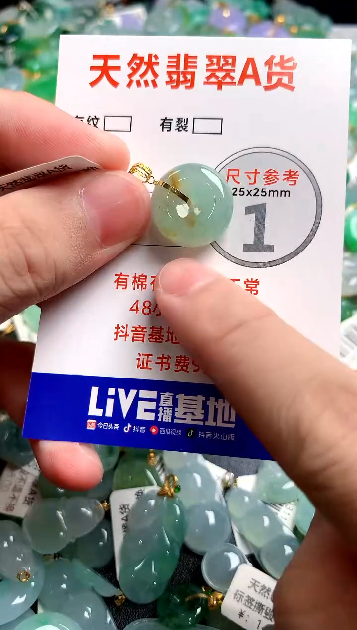 翡翠18K金镶嵌颈饰0080239039