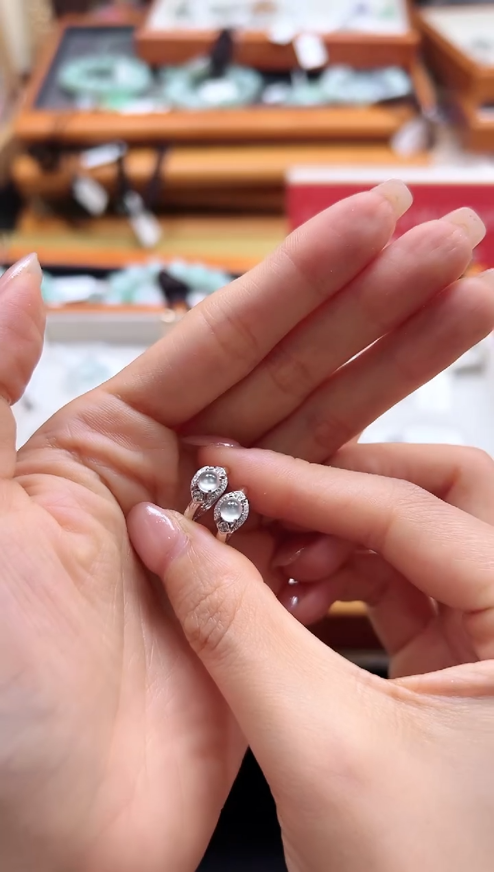 【闪购商品】翡翠18K金镶嵌耳饰YN0311-103