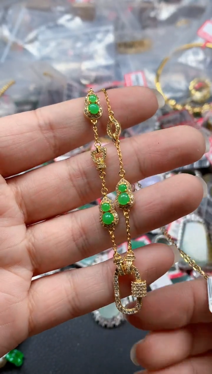 银S925镶嵌戒指翡翠天然A货缅甸翡翠