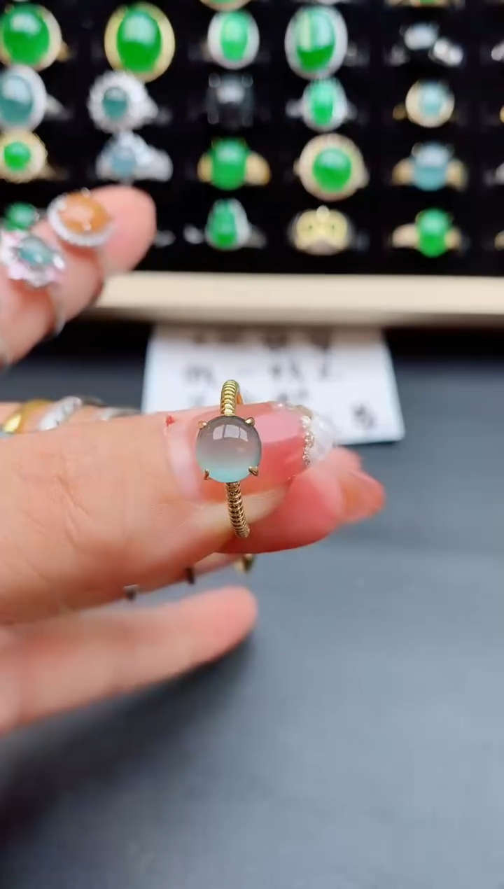 【闪购商品】翡翠戒指银S925镶嵌05800