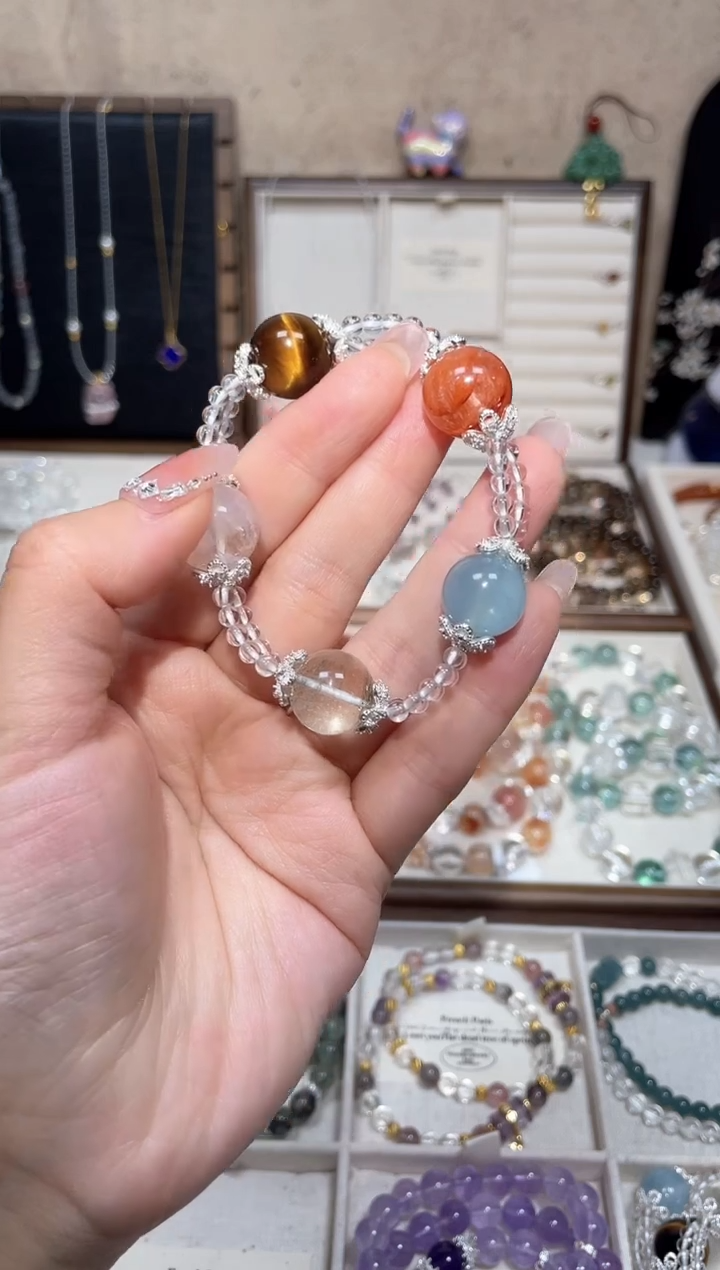 【闪购商品】水晶手链未镶嵌大点位多宝 设计款手串