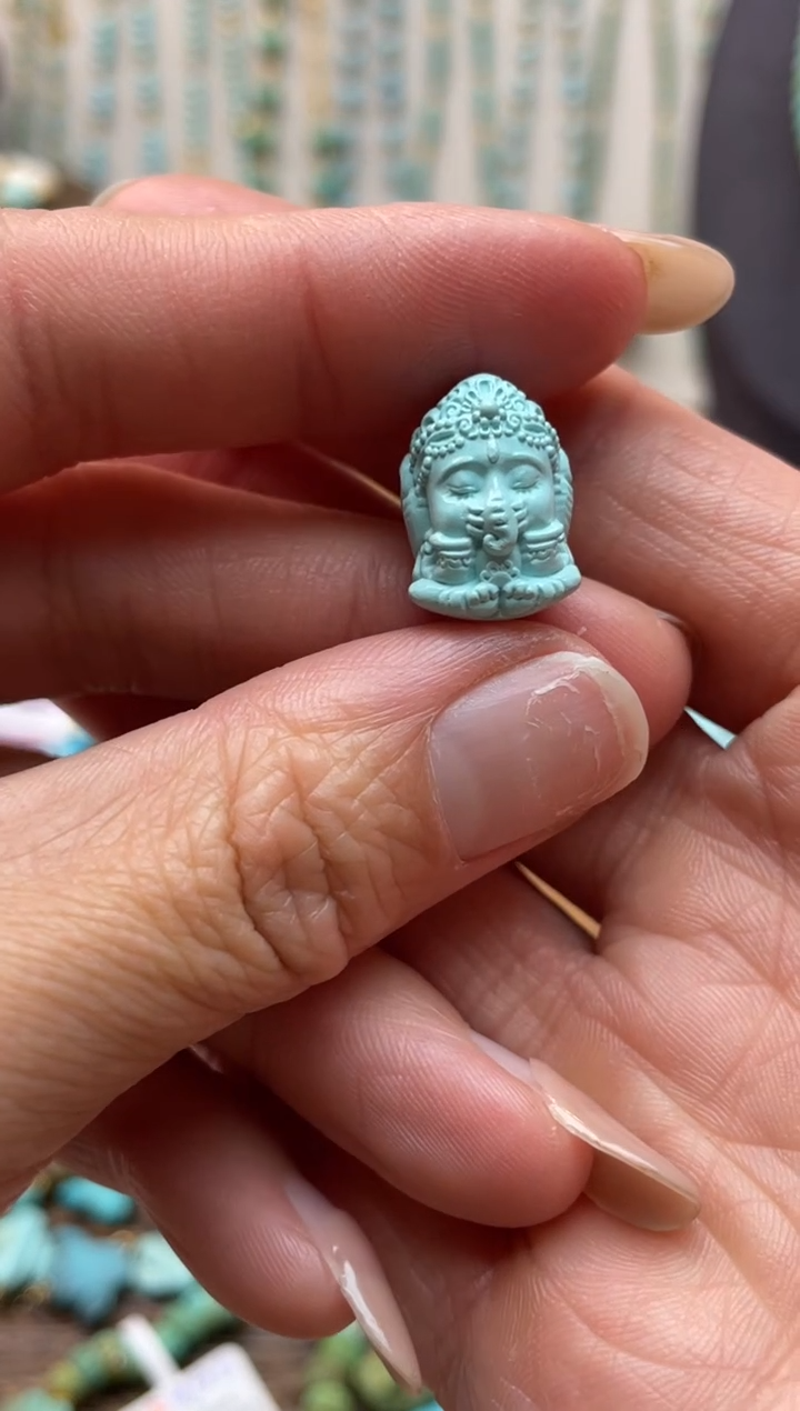 【闪购商品】绿松石雕刻未镶嵌编号107