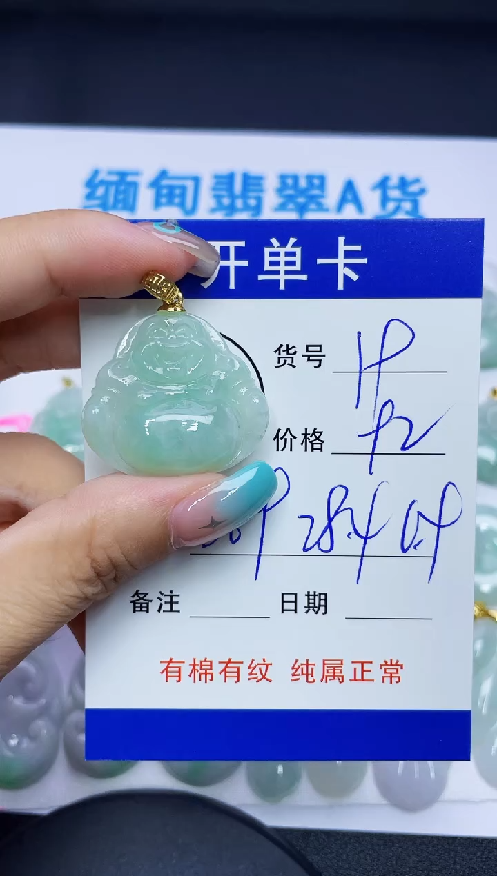翡翠未镶嵌吊坠(赠链)19