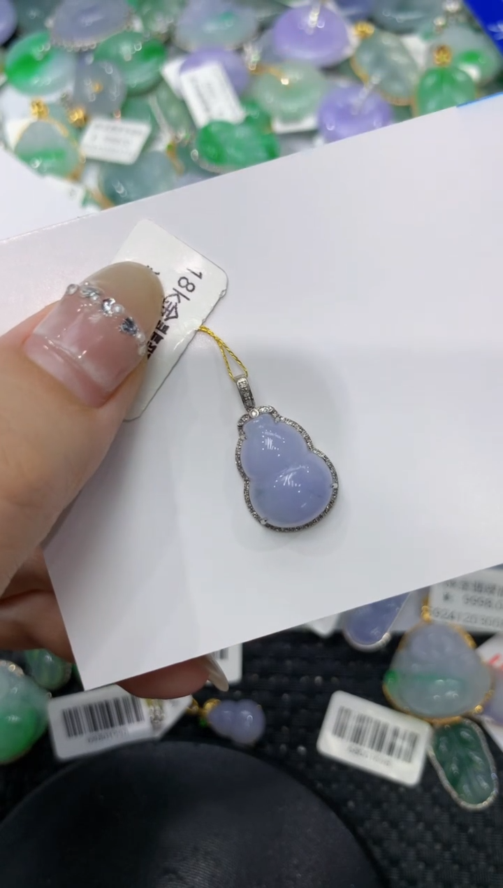 【闪购商品】翡翠颈饰18K金镶嵌222222222