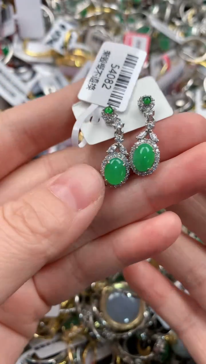 银S925镶嵌戒指翡翠666  4