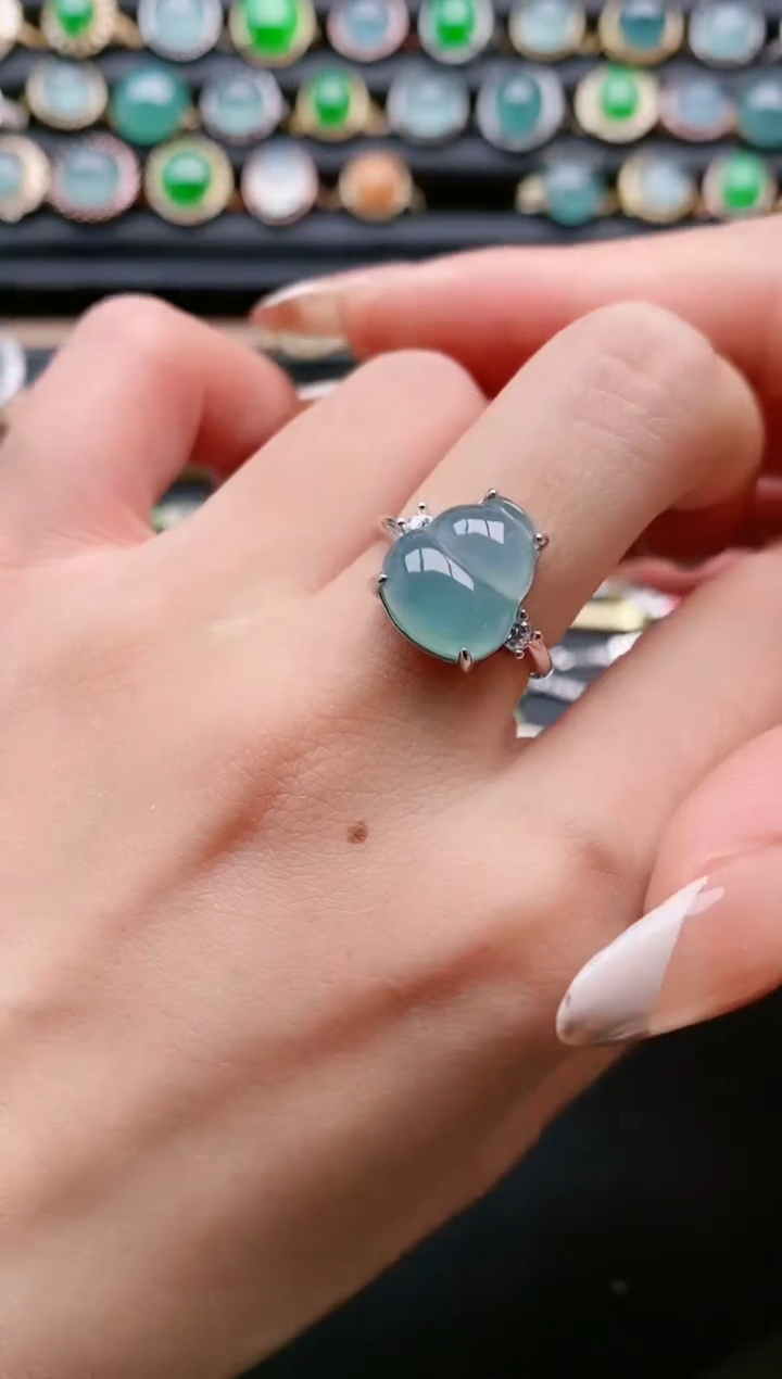 【闪购商品】翡翠戒指银S925镶嵌1111111