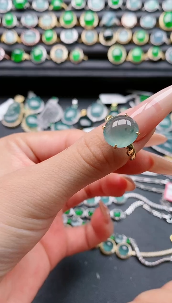 【闪购商品】翡翠戒指银S925镶嵌1111