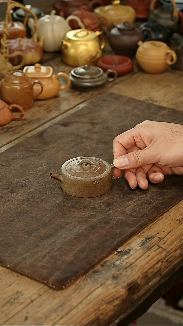 茶壶紫砂春**了贴叶小周盘