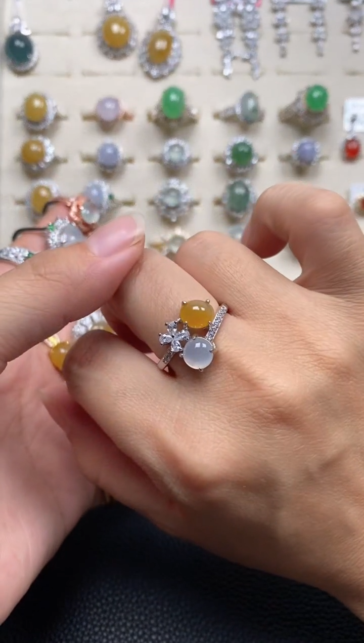 【闪购商品】翡翠戒指银S925镶嵌111111