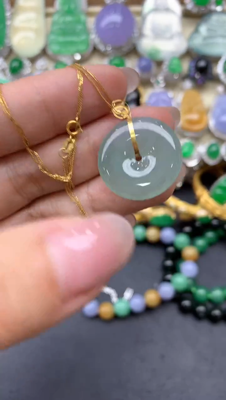 【闪购商品】翡翠颈饰18K金镶嵌229-中国好珍宝