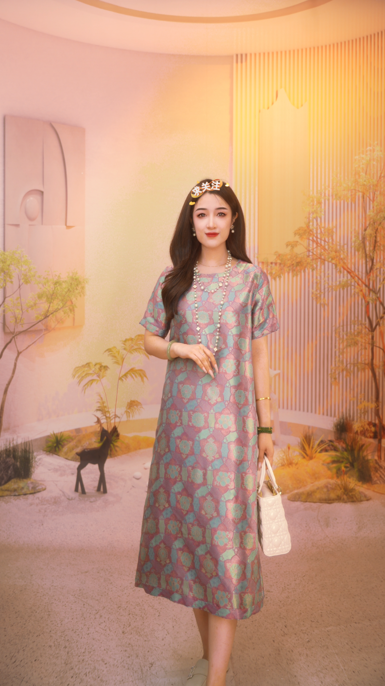 花海|新中式改良款双面穿女装中长款新中式服装2025B1907奇奇