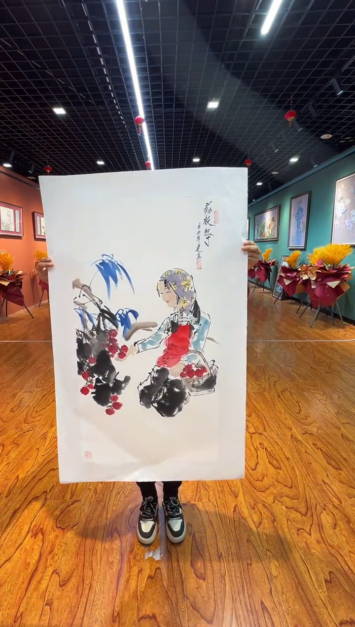 【闪购商品】国画周建真老师字画带亲笔作品