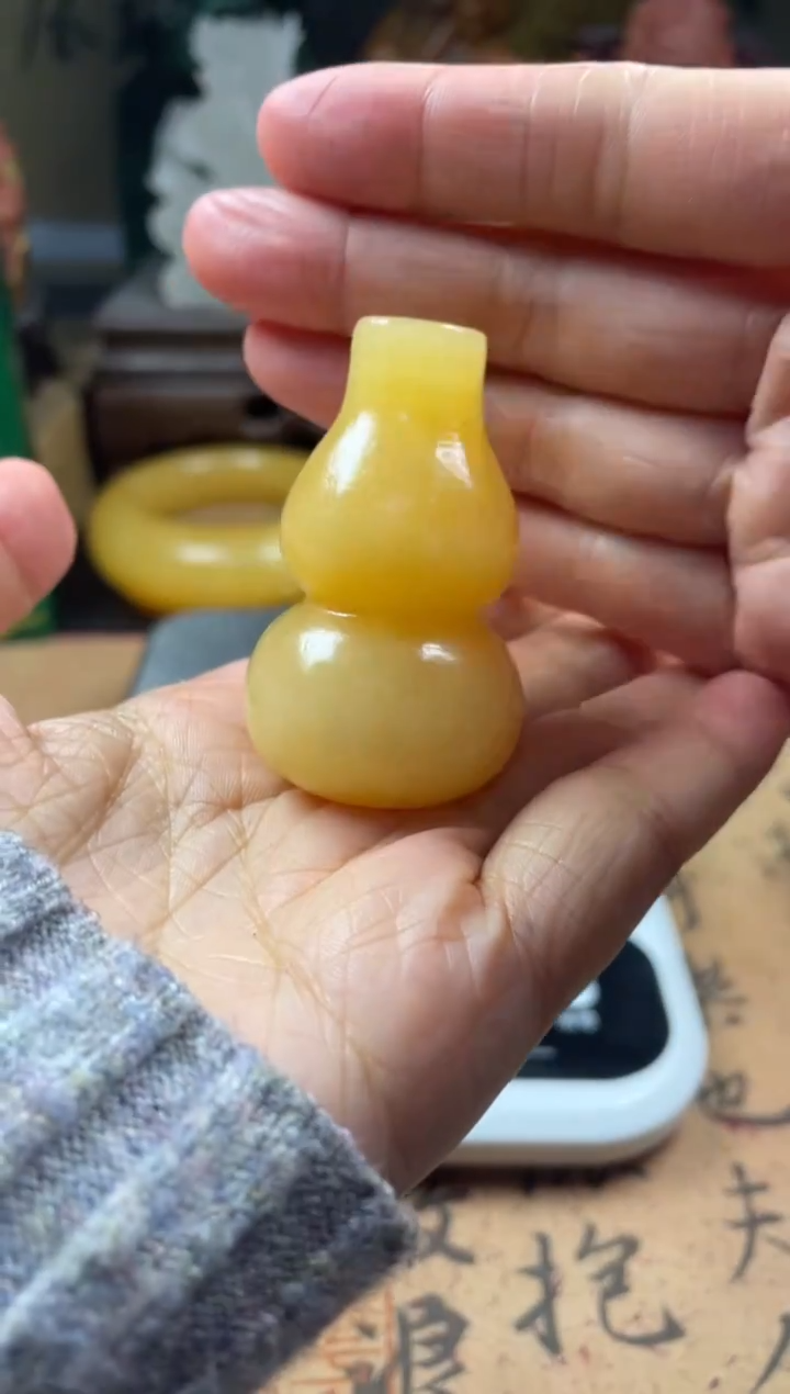 寿山石印石晶冻石葫芦 