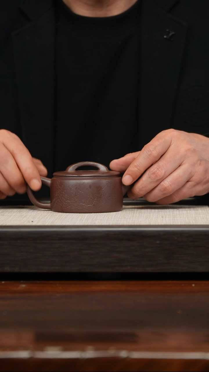 【闪购商品】紫砂茶壶紫泥梅花汉瓦