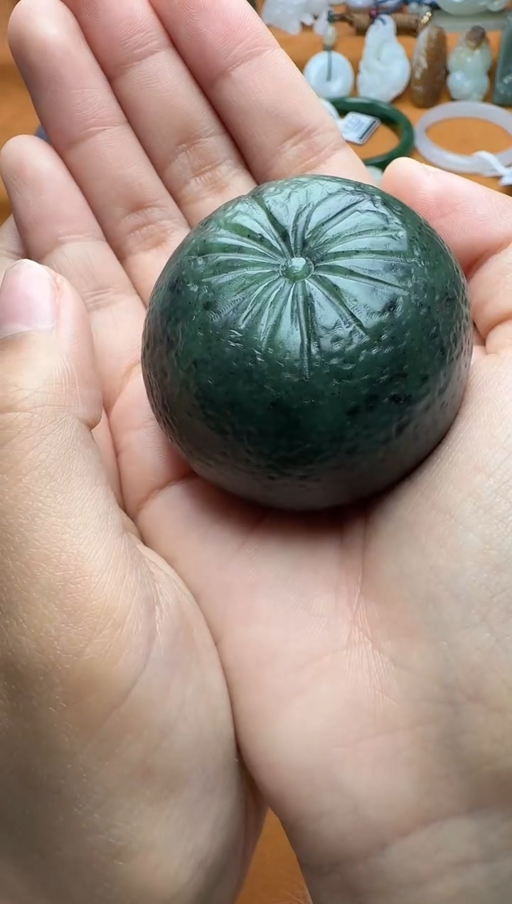 【闪购商品】和田玉摆件未镶嵌橘子 03