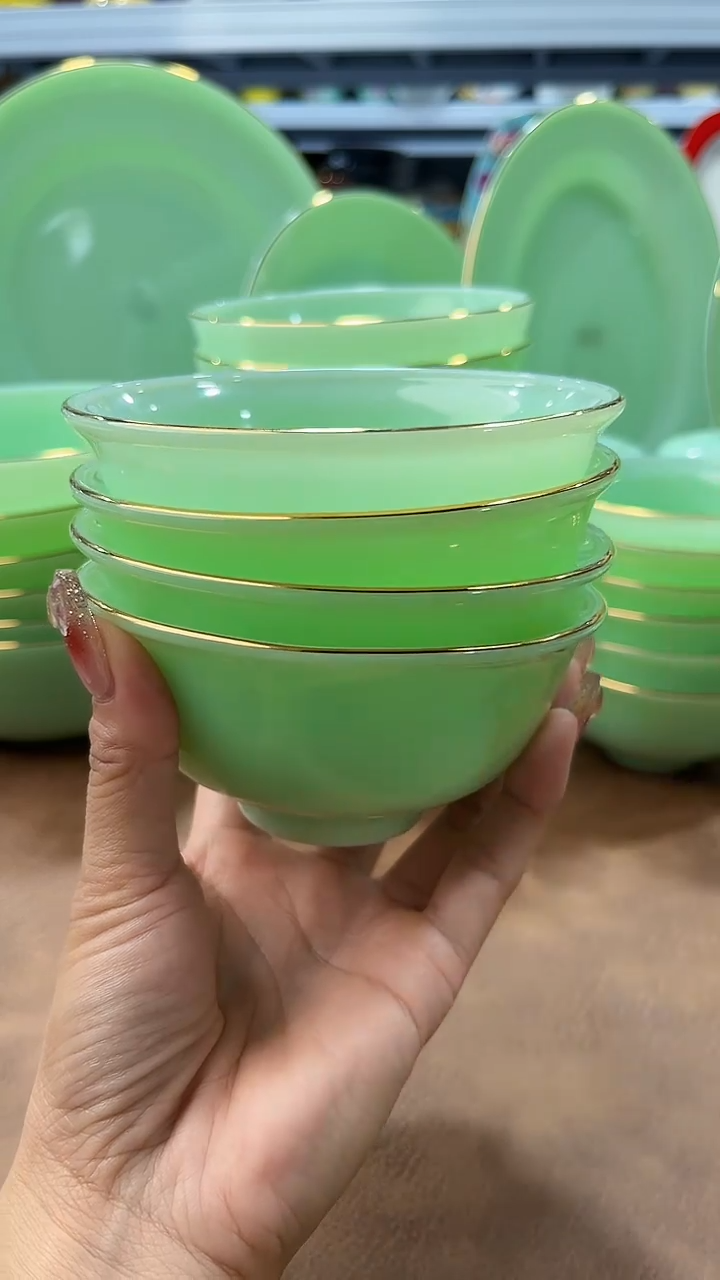 玉瓷4.5英寸饭碗4个景德镇餐具