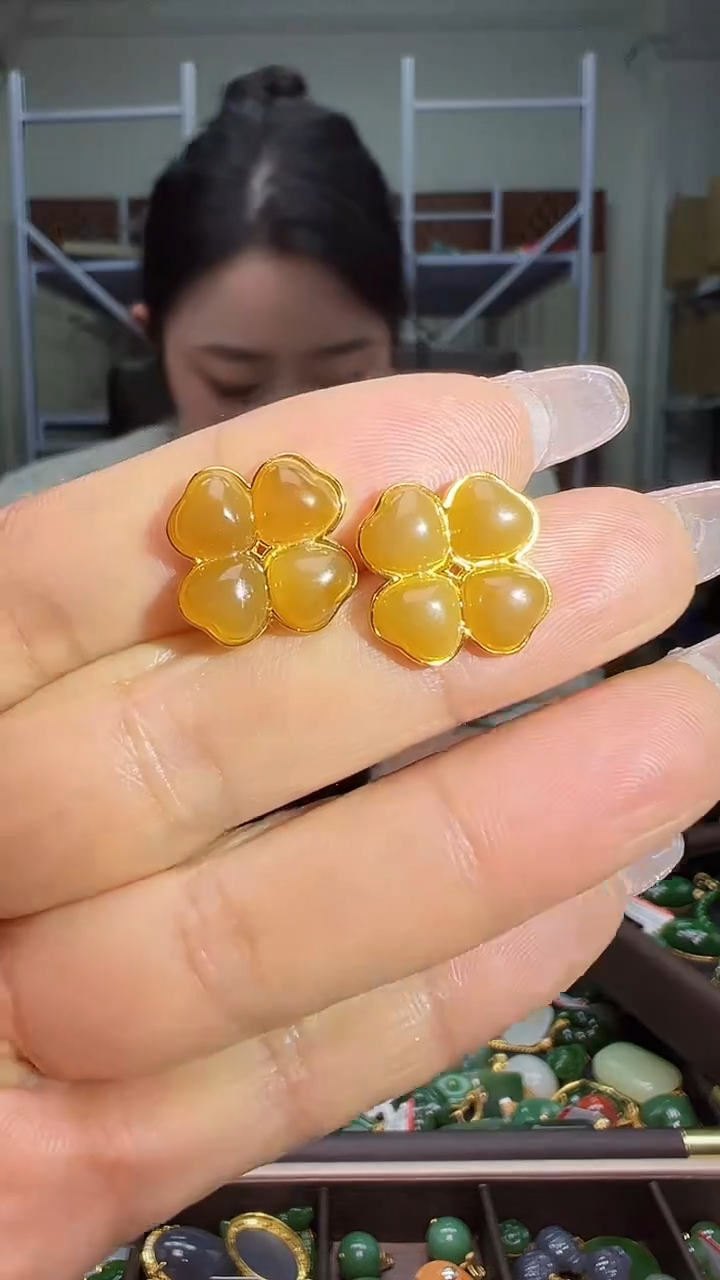 颈饰银S925镶嵌和田玉（多样性发货.发其一)12.27.95