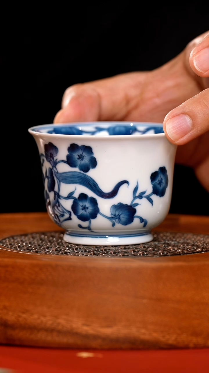 杯LXT71雨后白地度春风骏马杯海棠花75